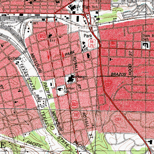 Topographic Map of Anderson County Constable's Office Precinct 4, TX