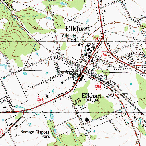 Topographic Map of Anderson County Constable's Office Precinct 1, TX
