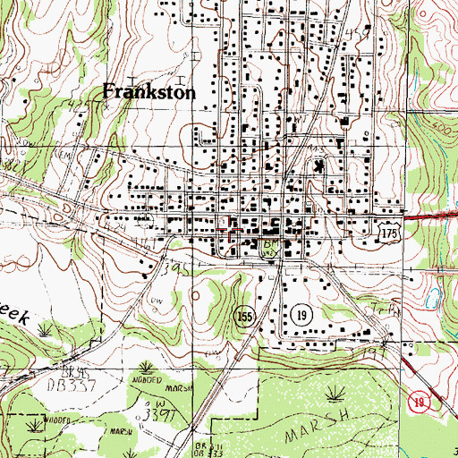 Topographic Map of Anderson County Constable's Office Precinct 3, TX