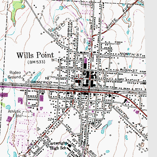 Topographic Map of Van Zandt County Constable's Office Precinct 3, TX