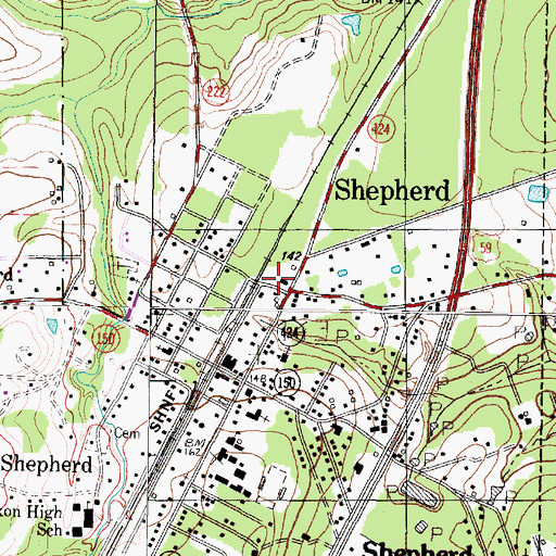 Topographic Map of San Jacinto County Constable's Office Precinct 2, TX