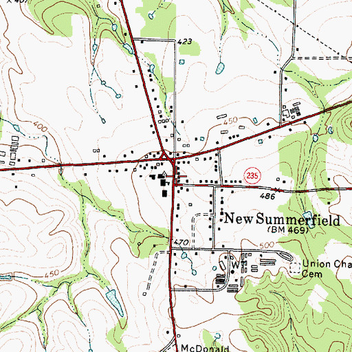 Topographic Map of Cherokee County Constable's Office Precinct 4, TX