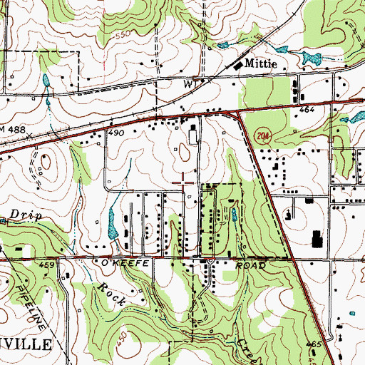 Topographic Map of Cherokee County Constable's Office Precinct 1, TX