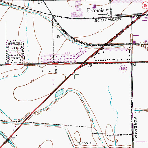 Topographic Map of Texas Department of Public Safety - Highway Patrol Office, TX