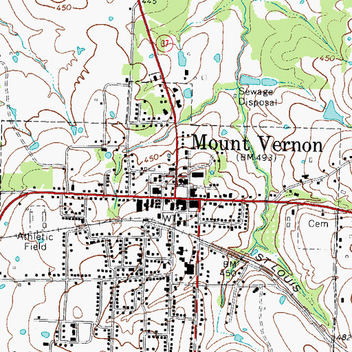 Topographic Map of Franklin County Constable's Office Precinct 1, TX