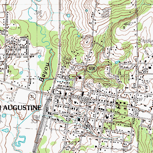 Topographic Map of San Augustine Constable's Office Precinct 1, TX