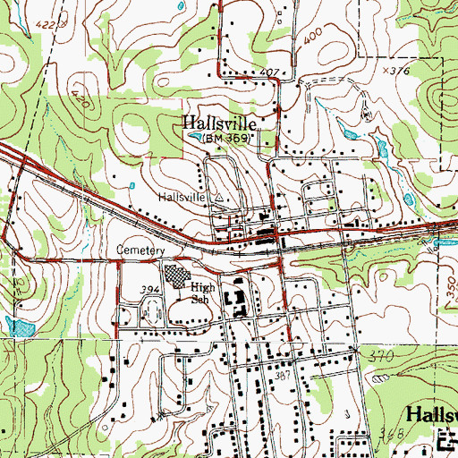 Topographic Map of Harrison County Constable's Office Precinct 3, TX