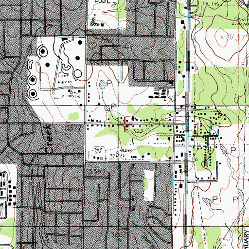 Topographic Map of Longview Police Department Beat 60, TX