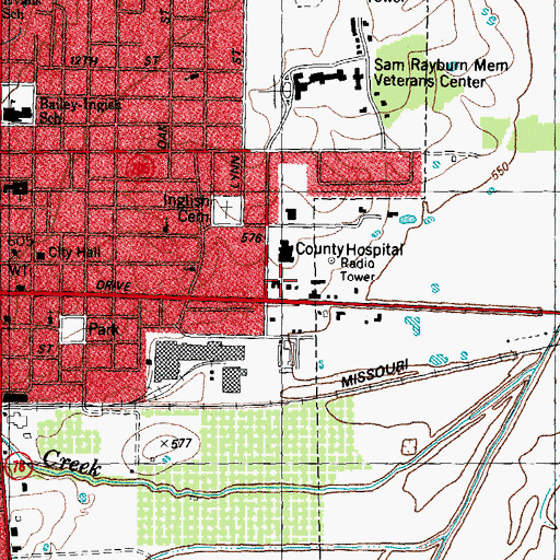 Topographic Map of Texas Department of Public Safety - Highway Patrol Office, TX