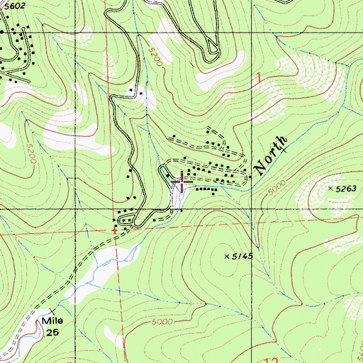 Topographic Map of Baptist Camp, CA