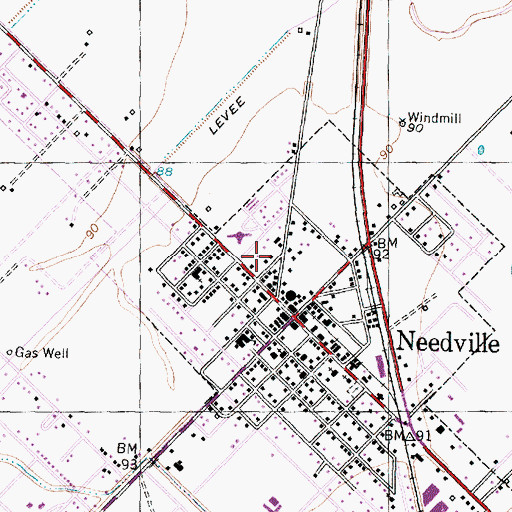 Topographic Map of Fort Bend County Constable's Office Precinct 1 Needville Office, TX