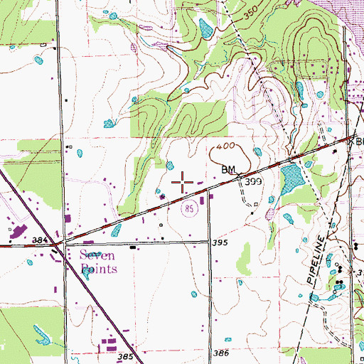 Topographic Map of Henderson County Constable's Office Precinct 2, TX