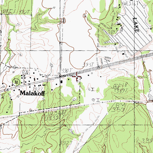Topographic Map of Henderson County Constable's Office Precinct 5, TX