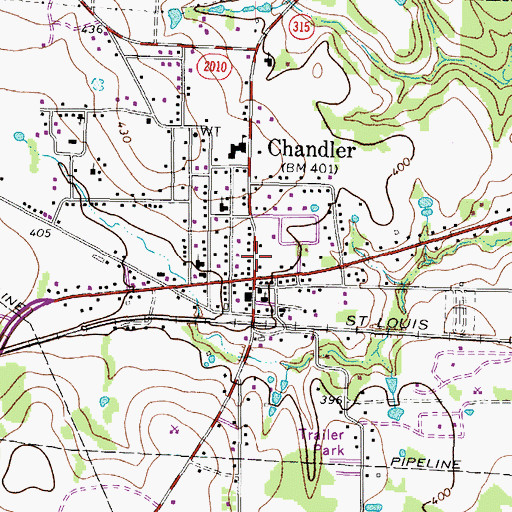 Topographic Map of Henderson County Constable's Office Precinct 3, TX
