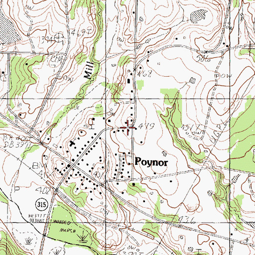 Topographic Map of Henderson County Constable's Office Precinct 4, TX