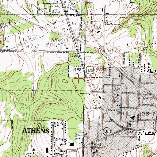 Topographic Map of Texas Department of Public Safety - Highway Patrol Office, TX