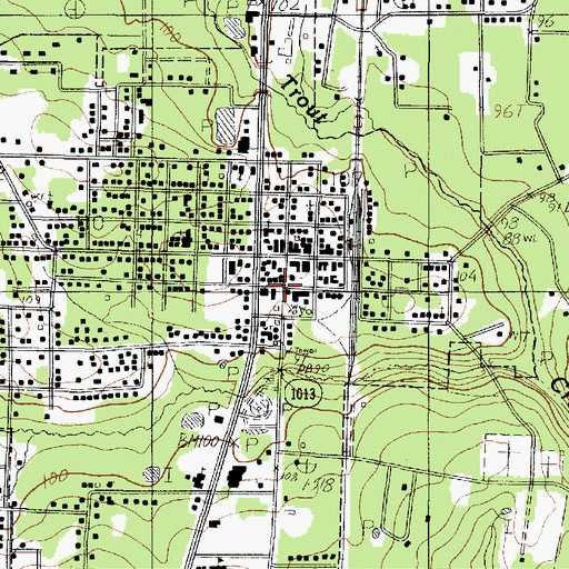 Topographic Map of Jasper County Constable's Office Precinct 3, TX