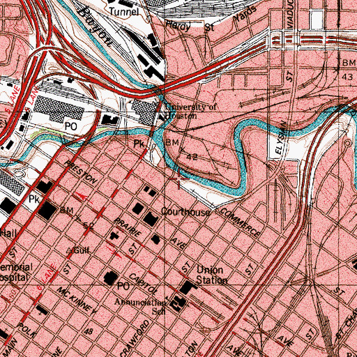 Topographic Map of Harris County Sheriff's Office - Jail Facility, TX