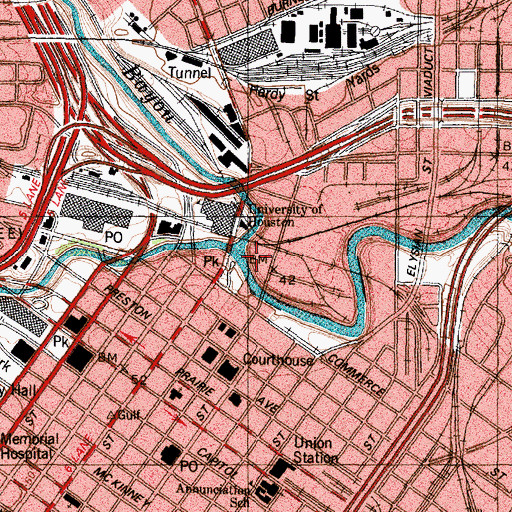 Topographic Map of Harris County Sheriff's Office - Jail Facility, TX