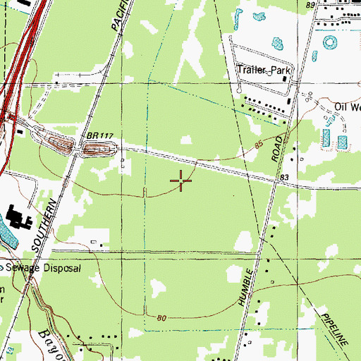 Topographic Map of Harris County Sheriff's Office - Humble Substation, TX