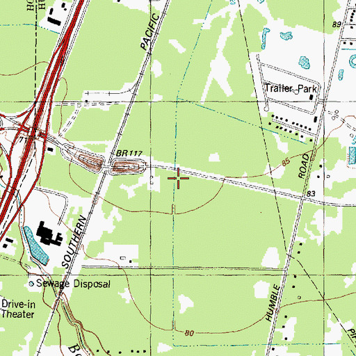 Topographic Map of Texas Department of Public Safety - Highway Patrol Office, TX