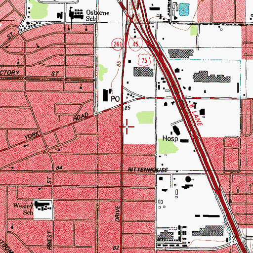 Topographic Map of Harris County Constable's Office Precinct 1 Annex 31 Office, TX