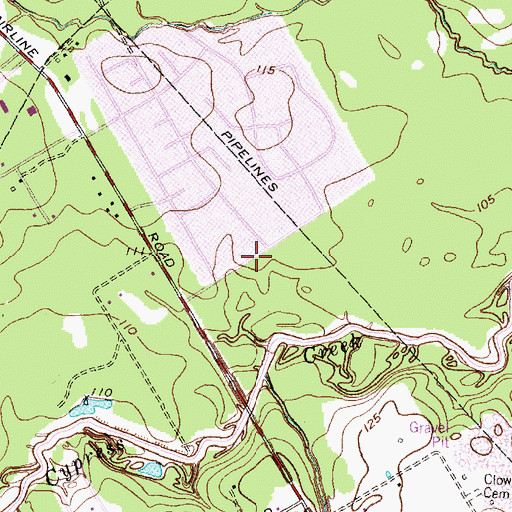 Topographic Map of Harris County Sheriff's Office - Cypresswood Substation, TX