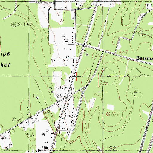 Topographic Map of Jasper County Constable's Office Precinct 4, TX