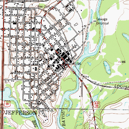 Topographic Map of Marion County Constable's Office Precinct 1, TX