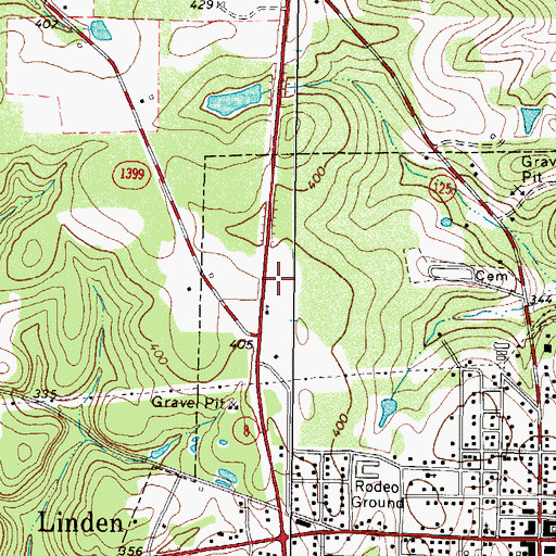Topographic Map of Cass County Constable's Office Precinct 1, TX