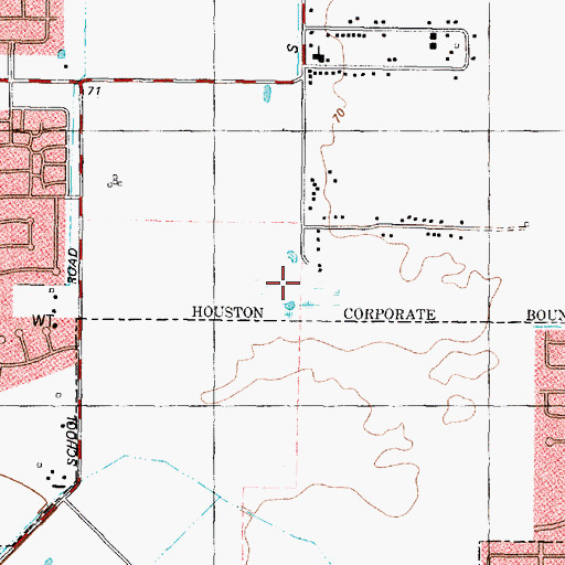 Topographic Map of Houston Police Department - South Gessner Division, TX