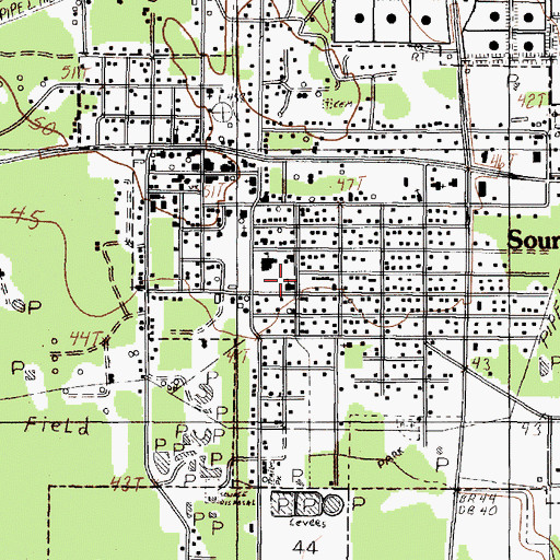 Topographic Map of Hardin County Constable's Office Precinct 4, TX