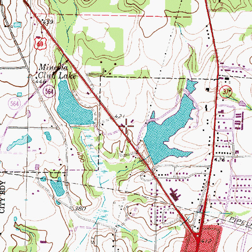 Topographic Map of Wood County Constable's Office Precinct 2, TX