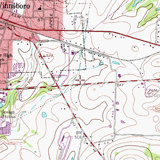 Topographic Map of Wood County Constable's Office Precinct 4, TX