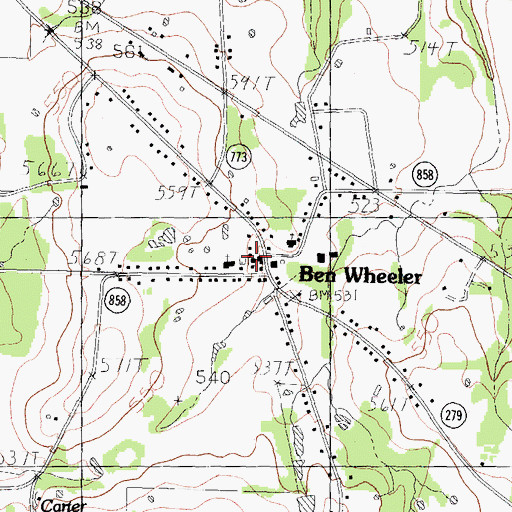 Topographic Map of Van Zandt County Constable's Office Precinct 4, TX
