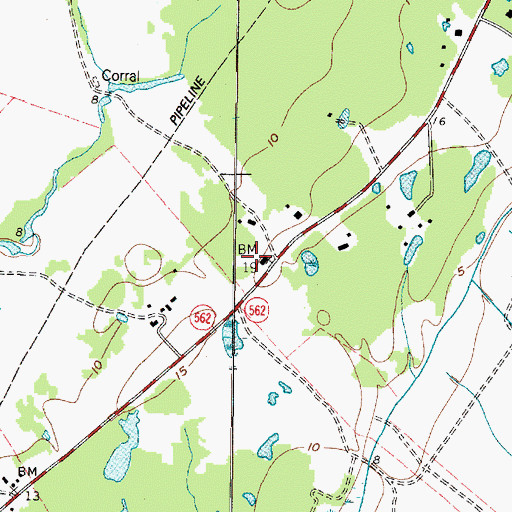 Topographic Map of Chambers County Constable's Office Precinct 3, TX