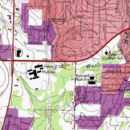 Topographic Map of United States Drug Enforcement Administration Office, TX