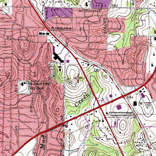 Topographic Map of Federal Bureau of Investigation Office, TX