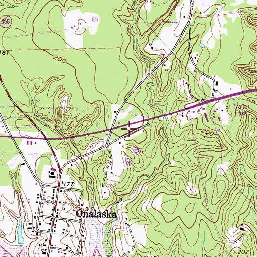 Topographic Map of Polk County Constable's Office Precinct 2, TX