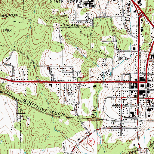 Topographic Map of Texas Parks and Wildlife Department Law Enforcement Division Office, TX