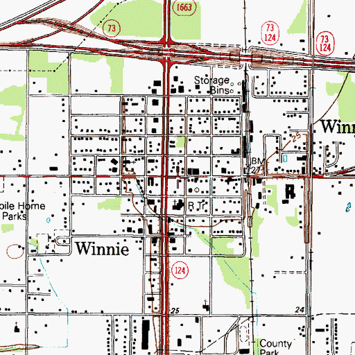 Topographic Map of Chambers County Constable's Office Precinct 1, TX