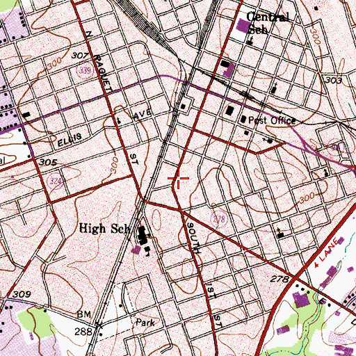 Topographic Map of Federal Bureau of Investigation Office, TX