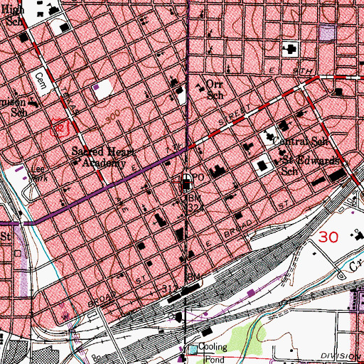 Topographic Map of Federal Bureau of Investigation Office, AR