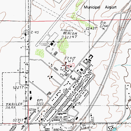 Topographic Map of Arizona State Highway Patrol Holbrook District 3, AZ