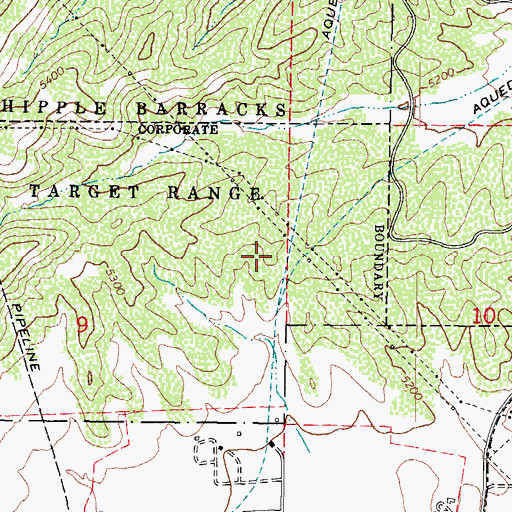 Topographic Map of Arizona State Highway Patrol District 12 - Prescott, AZ