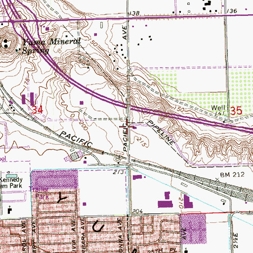 Topographic Map of Arizona State Highway Patrol District 4 - Yuma, AZ