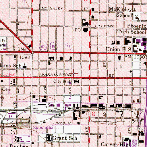 Topographic Map of Maricopa County Jail, AZ