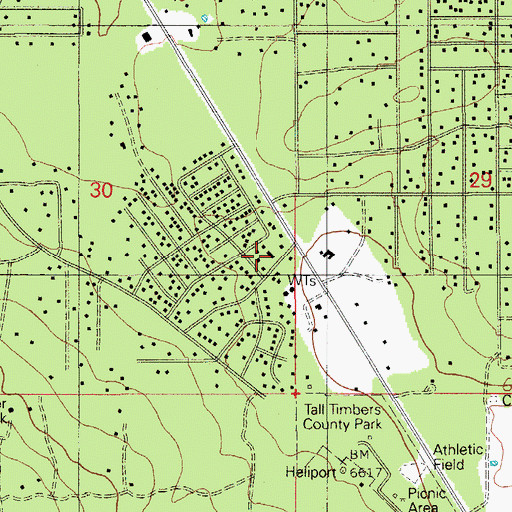 Topographic Map of Navajo County Sheriff's Office Overgaard, AZ