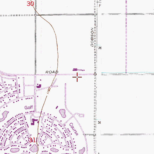 Topographic Map of Sun Lakes Sheriff's Posse, AZ
