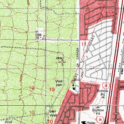 Topographic Map of Pima County Sheriff's Office Green Valley District, AZ